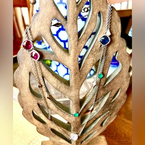 TACORI Multi-Colored Gem ‘City Lights Collection’ Long Necklace in 92.5 & 18K - Picture 6 of 15